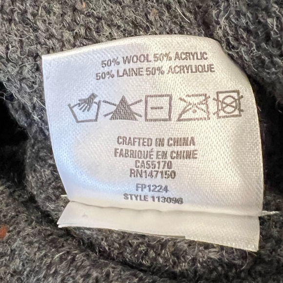 Men’s Frank & Oak Sweater with Elbow Patches | Navy Blue | Medium - Picture 5 of 6